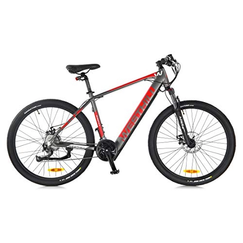 Road Bike : West Hill Ghost 2.0 Electric Mountain Hybrid Bike With Integrated Concealed Battery (Ghost 2.0 (10.4Ah Battery))
