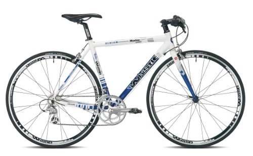 Road Bike : Whistle Modoc Flat Bar Mens Road Bike - Blue / White, 51-cm