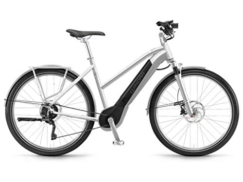 Road Bike : Winora Sinus iX11Urban 500WH Bosch Intube Electric Bicycle 2018, Silver Damen, 28" Damen Trapez 48cm