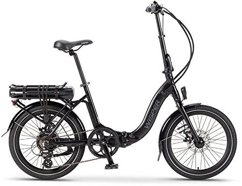 Road Bike : Wisper 806 SE Folding 36V Electric Bike (Black, 10.4Ah)