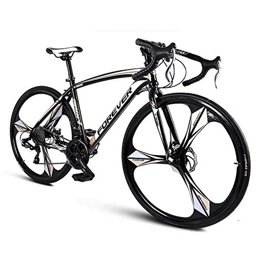 Road Bike : WJSW 26 Inch Road Bicycle, Adult Men 27 Speed Mechanical Disc Brakes Road Bike, High-carbon Steel Frame Racing Bicycle, Perfect For Road Or Dirt Trail Touring, Rose Gold