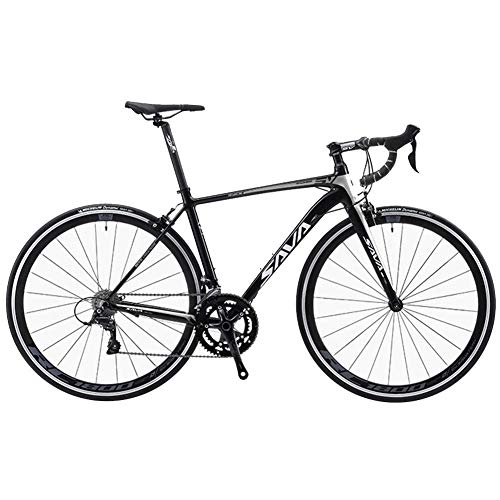 Road Bike : WJSW Adult Road Bike, Ultra-Light Bicycle Aluminum Frame with Double V Brake, Carbon Fiber Fork City Utility Bike, Perfect For Road Or Dirt Trail Touring, Gray, 18 Speed