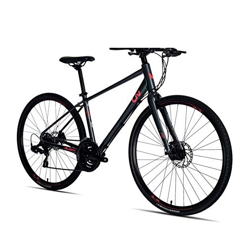 Road Bike : Women Road Bike, 21 Speed Lightweight Aluminium Road Bike, Road Bicycle with Mechanical Disc Brakes, Perfect for Road Or Dirt Trail Touring, Black, S