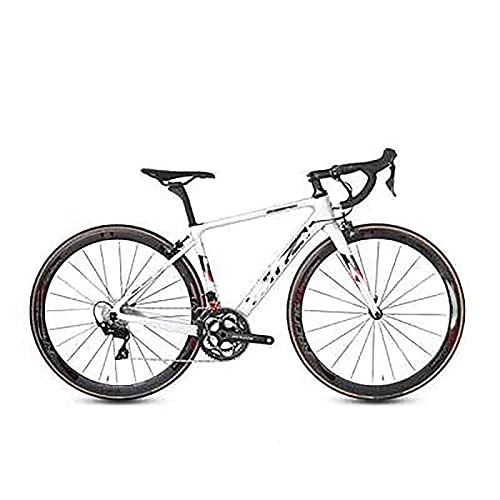 Road Bike : WXXMZY Carbon Fiber Road Bike, 700C Carbon Fiber Road Bike, Equipped With 22-speed Transmission System And Disc Brakes (Color : C, Size : 450mm)