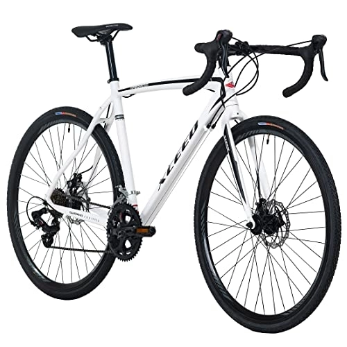 Road Bike : Xceed Gravelbike 28 Inch White / Black RH 54 cm KS Cycling