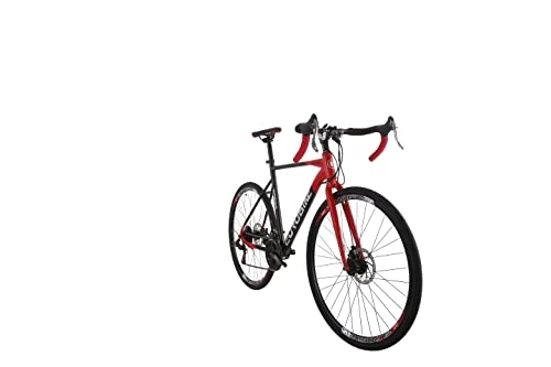 Road Bike : XLTL-XC580 700C Wheel Mens Road Bike, Shimano 21 Speed Adult Bike (black red)