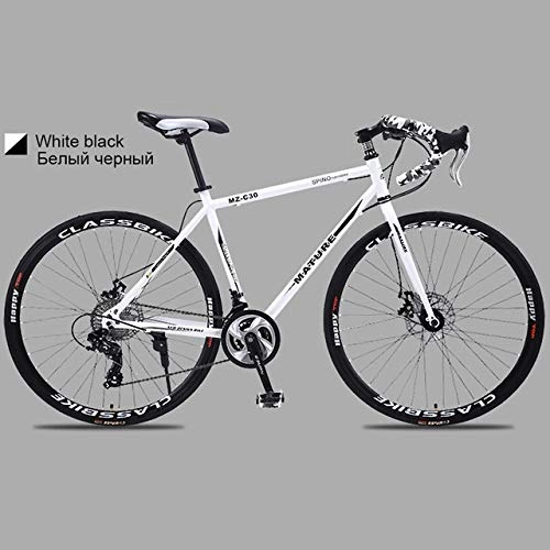 Road Bike : XSLY 700c Aluminum Alloy Road Bike 21 27and30speed Road Bicycle Two-disc Sand Road Bike Ultra-light Bicycle Portable Adult Variable Speed Dual Disc Brake Cycling Racing (Color : 30 speed WB)