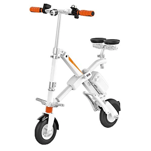 Road Bike : Y&WY Electric Bike, Portable City Bicycle Speed Up To 20Km / H, Smart EBS Brake Mini Folding Battery Car(White)