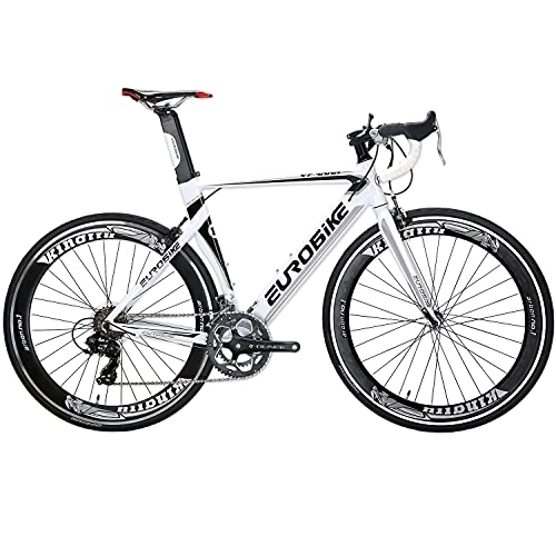 Road Bike : YH-XC7000 Mens Road Bike 54cm Lightweight Aluminum Frame 14 Speed 700C Road Bicycle Commuter Bikes for Men and Women 3 Colors (White)