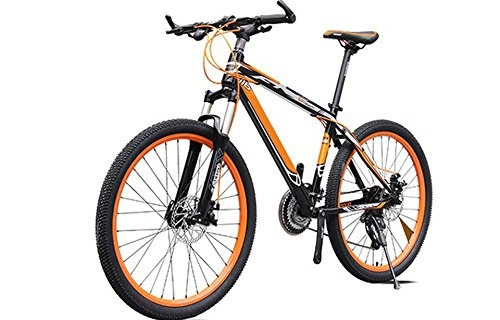 Road Bike : Yoli New Bicycle 36V Lithium Battery Electric Snow Bike SHIMAN0 Mountain Bike , 5 colors, three speeds (27speed, orange)