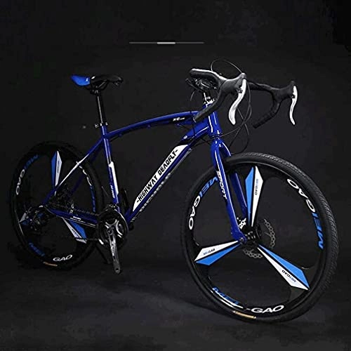 Road Bike : YUNLILI Multi-purpose PING 26-Inch Road Bicycle 27-Speed Bikes Double Disc Brake High Carbon Steel Frame Road Bicycle Racing Men's And Women Adult-Only