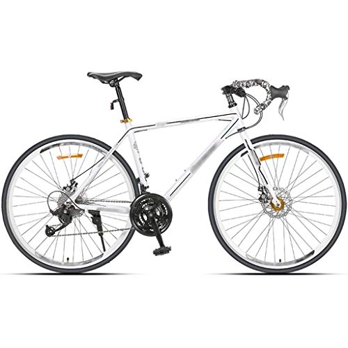 Road Bike : YXFYXF Dual Suspension Mountain Outdoor Bikes, Men And Women Road Aluminum Bicycles, Dual Disc Brakes, 27-speed MTB, 27. (Color : White, Size : 27 inches)