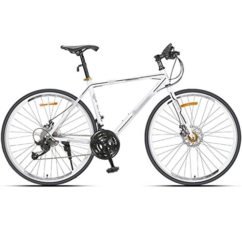 Road Bike : YXFYXF Dual Suspension Super Lightweight Bicycle, Road Bike With Double Disc Brakes, 27-speed Aluminum Alloy MTB, 9 Posi. (Color : White, Size : 27.5 inches)