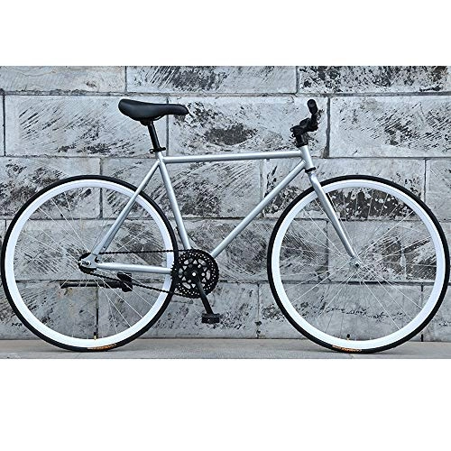 Road Bike : YXWJ 26 Inches Bicycle Road Bike Bicycles Dual Disc Brakes Peed Bicycle Bend Handle Double Disc Brake Aluminum Road Bicycle Male And Female Bike