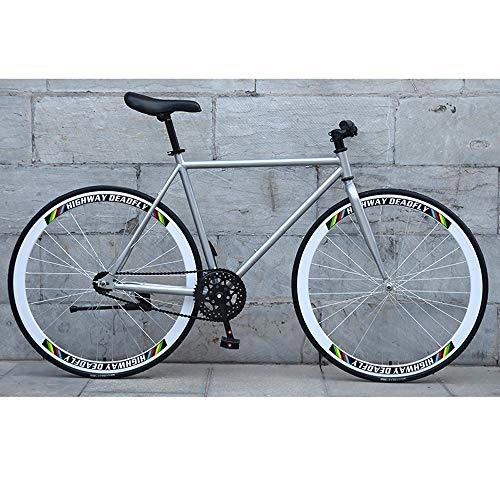Road Bike : YXWJ 26" Mountain Bike Women Student Adult Bicycle High Carbon Steel Road Bike Racing Work To School Portable Transport Black And White Colour