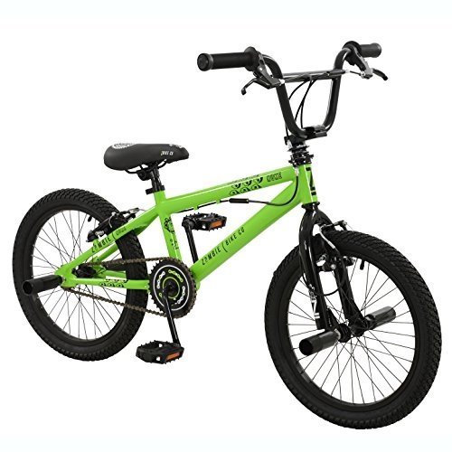 Road Bike : Zombie 18" Nuke BMX BIKE - Bicycle in GREEN & BLACK with Gyro Braking (Boys)
