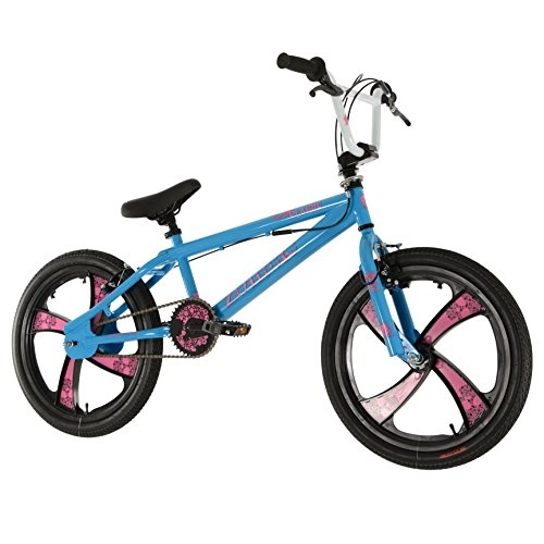 Road Bike : Zombie 20" Plague BMX BIKE - Bicycle in PINK & BLUE with MAG Wheels (Girls)