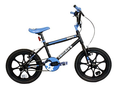Road Bike : Zombie New Spawn BMX Bike 16 inch Mag Wheel Black / Blue Exclusive