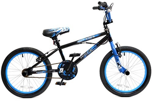 Road Bike : Zombie Outbreak Boys Kids 18" Wheel Freestyle BMX Bike with Gyro Black Blue