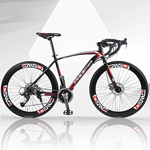 Road Bike : ZRN Mountain Bikes, Road Bike, High-carbon Steel, Racing Bike 27 Speed, Derailleur System and Mechanical Double Disc Brake