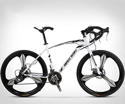 Road Bike : ZTYD 26-Inch Road Bicycle, 27-Speed Bikes, Double Disc Brake, High Carbon Steel Frame, Road Bicycle Racing, Men's And Women Adult-Only, A