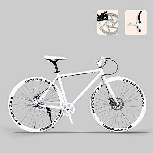 Road Bike : ZTYD Road Bicycle, 26 Inch Bikes, Double Disc Brake, High Carbon Steel Frame, Road Bicycle Racing, Men's And Women Adult, F