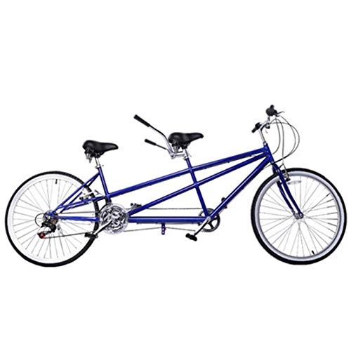 Tandem Bike : Bicycle 26 Inch Parent-Child Bicycle Leisure Multi-Person Bicycle Variable Speed Bicycle Couple Tandem Travel Bicycle, Blue