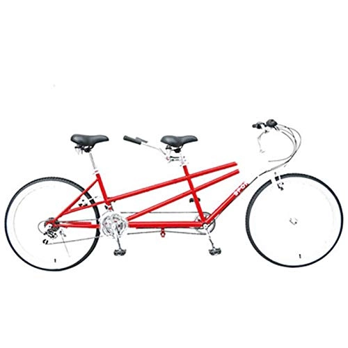 Tandem Bike : Bicycle 26 Inch Parent-Child Bicycle Leisure Multi-Person Bicycle Variable Speed Bicycle Couple Tandem Travel Bicycle, Red