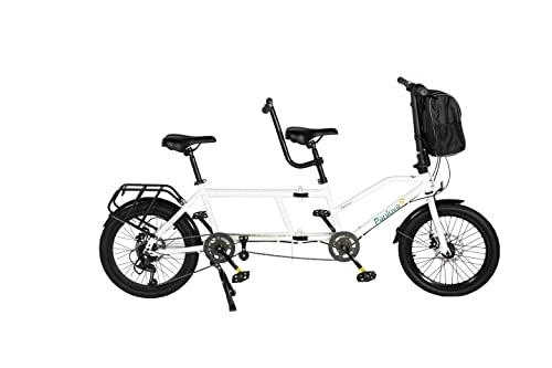 Tandem Bike : ECOSMO 20" New Folding City Tandem Bicycle Bike 7 SP SHIMANO with DUAL Disc Brakes - 20TF01W
