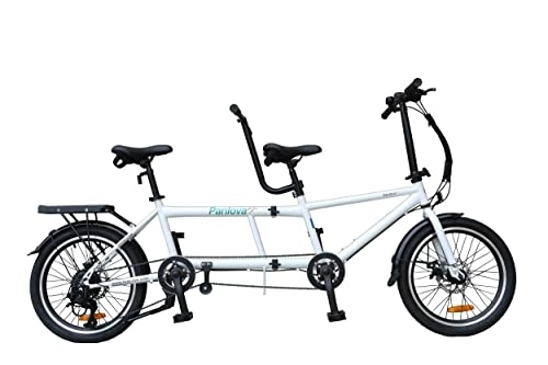 Tandem Bike : ECOSMO 20" New Folding City Tandem Bicycle Bike 8 SP with Disc Brakes - 20TF01W