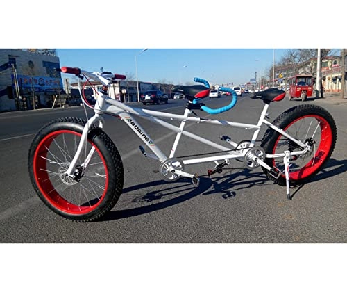 Tandem Bike : Lanying Two Seater Fat Tire 26in Single Speed Steel Tandem Bicycle NEW