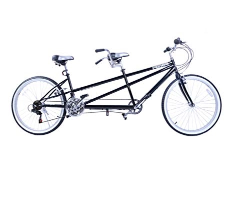 Tandem Bike : MAQRLT Tandem Bike, City Bicycle for Adults, Parent-Child Riding Couple Entertainment Universal Wayfarer Mountain Riding, Black