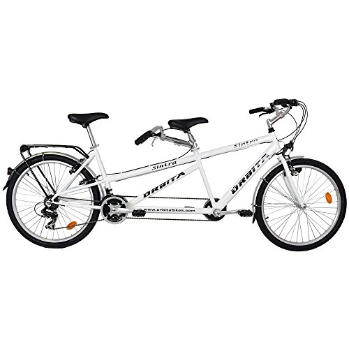 Tandem Bike : Orbita Sintra Hybrid Tandem Bicycle, White