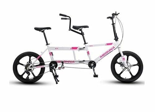 Tandem Bike : Portable Foldable 7 Speed Two Person Tandem Bicycle NEW