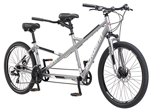 Tandem Bike : Schwinn Twinn Tandem Large Bicycle, 26" Wheels, Grey