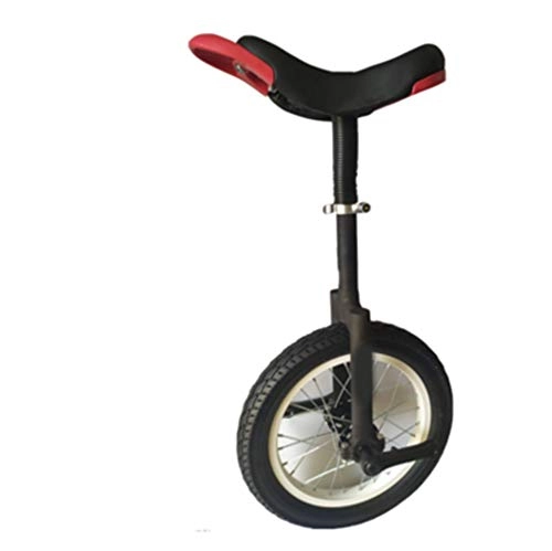 Unicycles : 14 Inch Wheel Unicycle Made Of Environmentally Friendly Materials - With Non-slip Pedal Exercise Bike Bicycle - Using Spiral Knurling Technology Wheel Trainer Unicycle - Suitable For Children Cool red