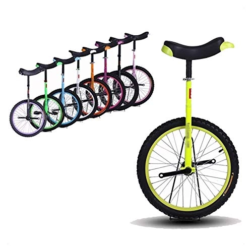 Unicycles : 14inch Unicycle For Kids / Boys / Girls, Small Outdoor Sports Uni-Cycle, for Beginner / Child Age 5-9 Years & Kids' Height 1.1-1.4m, Colored Alloy Rim (Color : YELLOW)