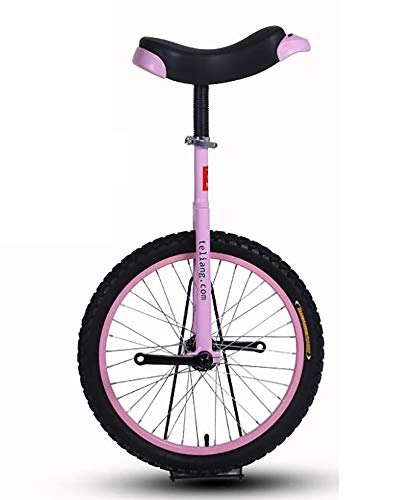 Unicycles : 16 / 18 / 20 Inch Children's Adult Unicycle Anti-Skid Butyl Mountain Tire Single Wheel Balance Bike Suitable for Beginners Outdoors Exercise Bike Road Racing, Pink, 16 inches