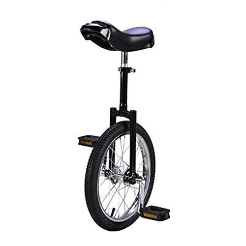 Unicycles : 16 / 18 / 20 Inch Wheel Unicycle, Black Adjustable Seat Pedal Bike For Adults Big Kid Boy, Outdoor Mountain Sports Fitness, Load 150Kg (Size : 18In(46Cm)) Durable