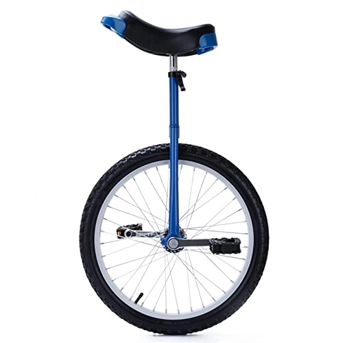 Unicycles : 16" / 18" / 20" Unicycle for Child Adult Coach, Kids Training Unicycle Height Adjustable, Non Slip Butyl Mountain Tire, Balance Bicycle Exercise (Color : Blue, Size : 16inch)
