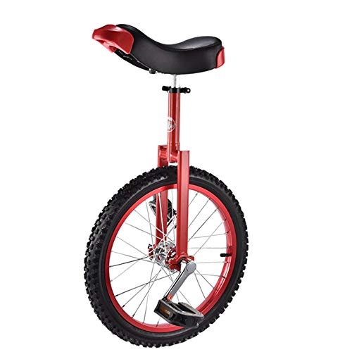 Unicycles : 16" 18" Unicycle for Kids, Small Unicycle for 6-16 Year Old Children / Kids / Boys, Unicycle with Alloy Rim Adjustable Red Unicycle, 18in
