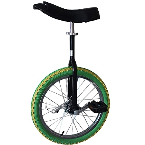 Unicycles : 16-Inch Classic Black Unicycle Wheel Unicycle Exercise Bike With Colored Tires Outdoor Sports Fitness Manned Tool (Color : Black, Size : 16Inch) Durable (Black 16inch)