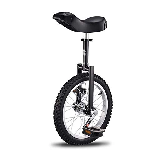 Unicycles : 16 Inch Unicycles for Adults Kids - [ Strong Manganese Steel Frame ], Unicycles, Uni Cycle, One Wheel Bike for Adults Kids Men Teens Boy Rider, Mountain Outdoor, Black