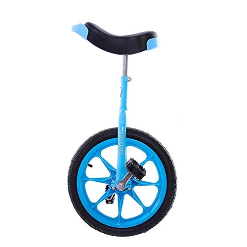 Unicycles : 16" Inch Wheel Kid's Unicycle, Cycling Outdoor Sports Exercise Health Fitness Fun Bike, Single Wheel Balance Bicycle, Travel, Acrobatic Car (Color : Blue)
