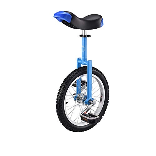 Unicycles : 16" Inch Wheel Unicycle, balance Bike With Thicken Tire Wheel, Comfortable Saddle For Kids, Women And Men Cycling Outdoor Sports Fitness Exercise Health (Color : Blue)