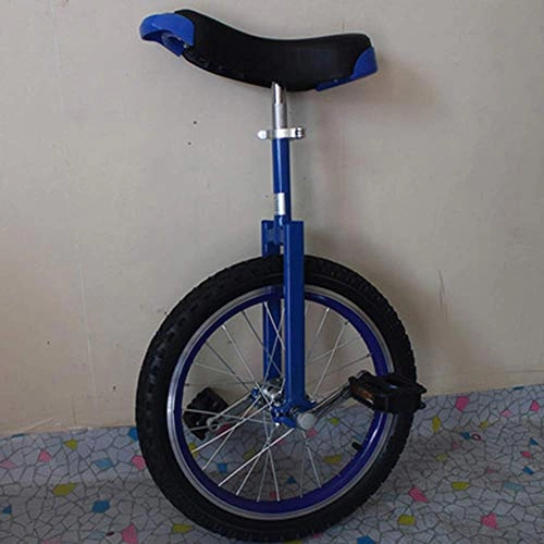 Unicycles : 16 Inches Bold Aluminum Alloy Alloy Rim Wheel Unicycle - With Height-Adjustable Seat Adult'S Trainer Unicycle - Strong And Durable Exercise Bike Bicycle - For Children With 1.2-1.4 Meters 16 Inch Bl