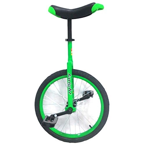 Unicycles : 16" Unicycle For Kids, 20" / 24" Unicycle For Adults, Small 12" Unicycle For 5 Year Old Children / Kids / Boys, Unicycle With Alloy Rim, Green (Color : Green, Size : 20 Inch Wheel) Durable