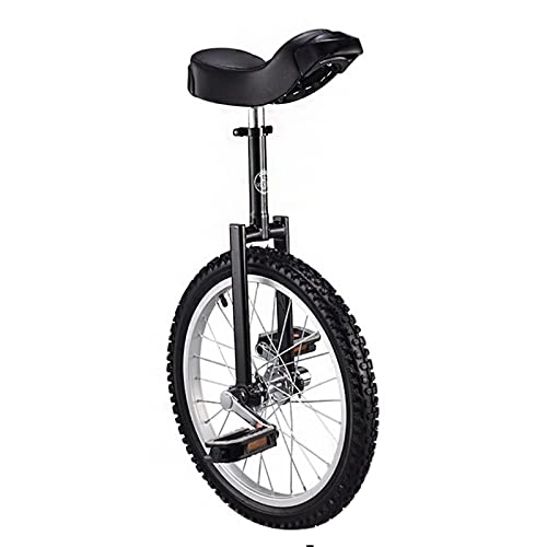 Unicycles : 18 Inch in Mountain Bike Wheel Black Blue Red Yellow 18" Frame Unicycle Cycling Bike with Comfortable Release Saddle Seat, Black