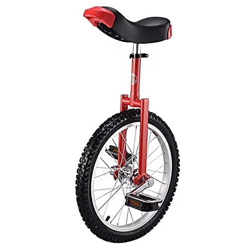 Unicycles : 18 Inch in Mountain Bike Wheel Black Blue Red Yellow 18" Frame Unicycle Cycling Bike with Comfortable Release Saddle Seat, Red