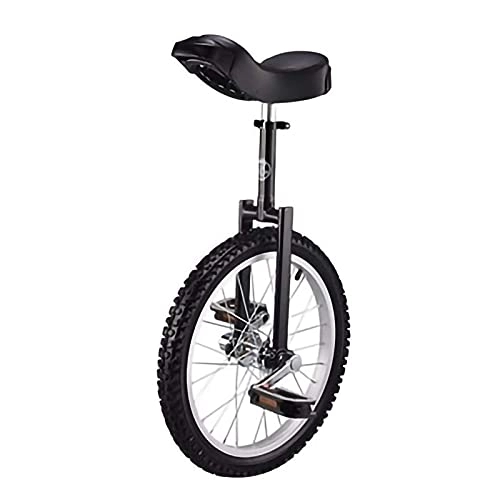 Unicycles : 18 Inch Wheel Unicycle With Alloy Rim Tire, Adjustable Outdoor Unicycle For Sports Fitness Exercise, Black (Color : Black, Size : 18Inch) Durable (Black 18Inch)